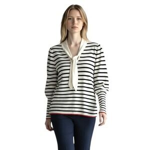 BCBG Maxazria Lightweight Wool Cashmere Blend Sweater Size XS Nautical Preppy